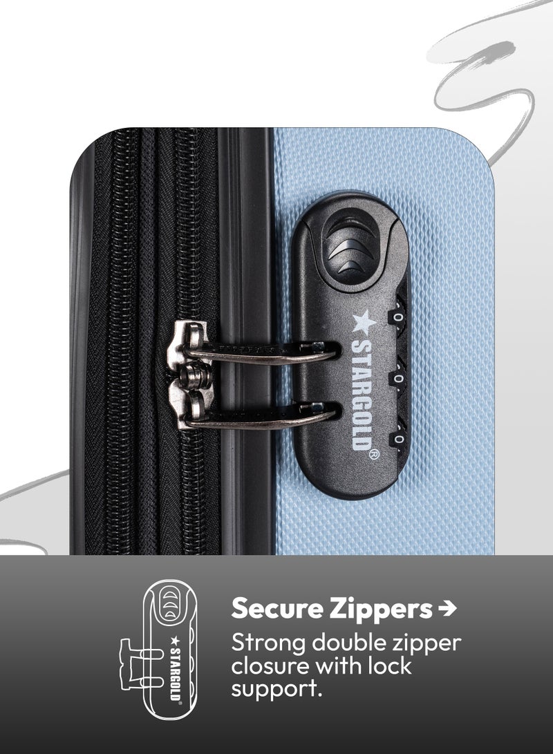 Stargold Suitcase Set of 3 PCS ABS Hardside Travel Luggage Bag - Image 5